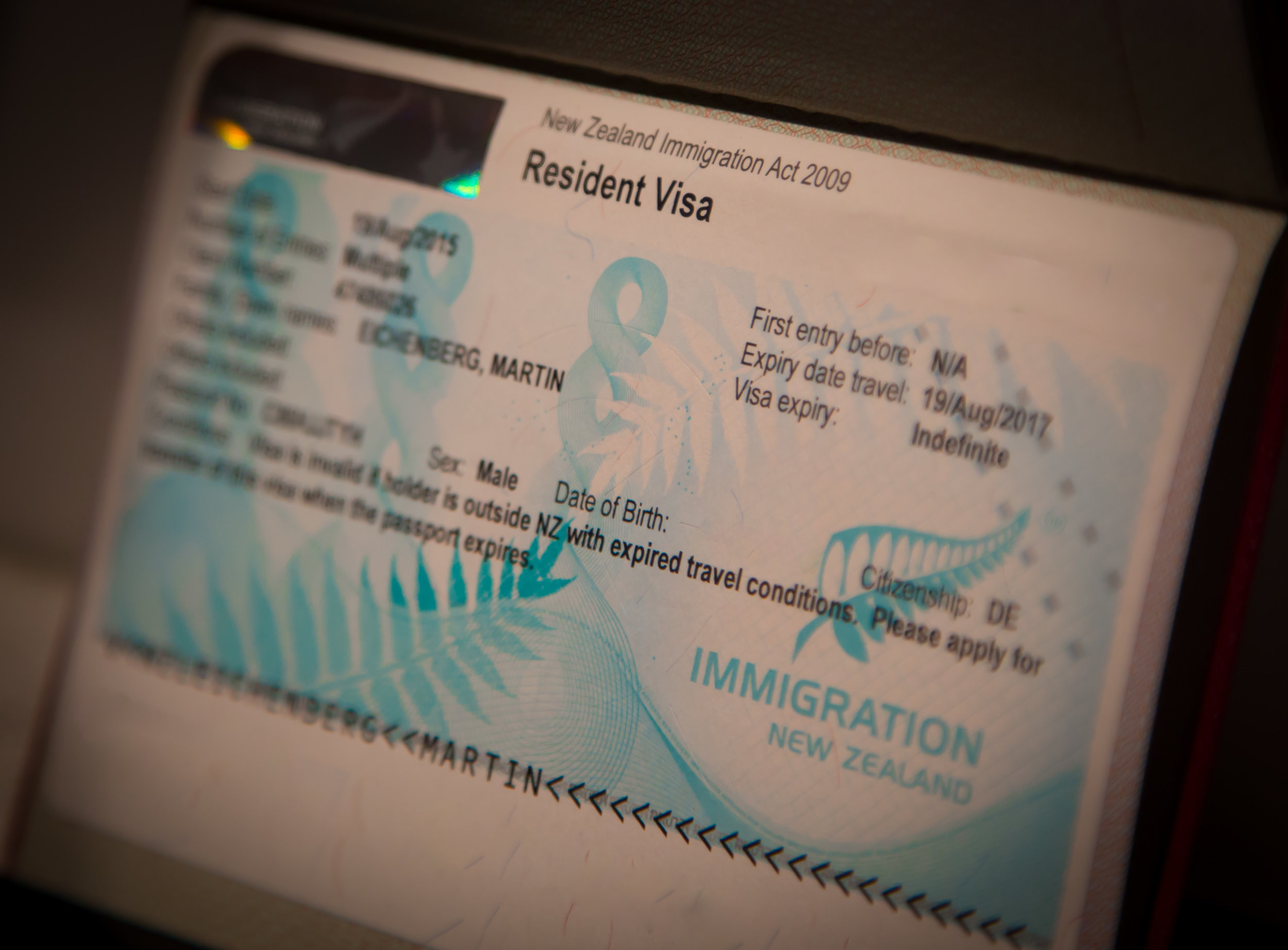 Resident visa